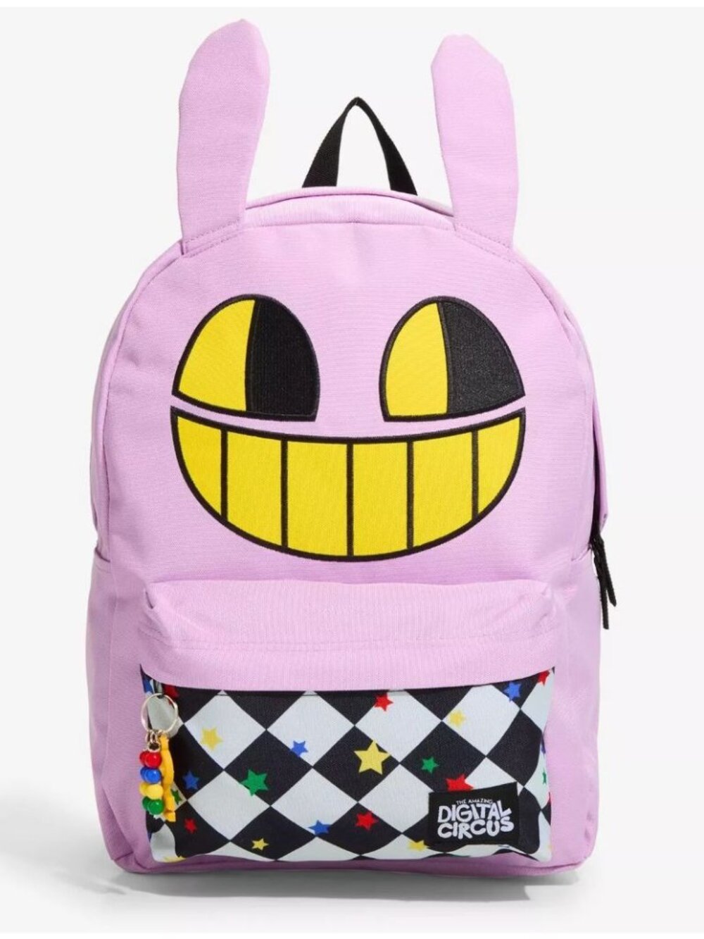The Amazing Digital Circus Jax Backpack With Smiling Face Design & Star Pattern